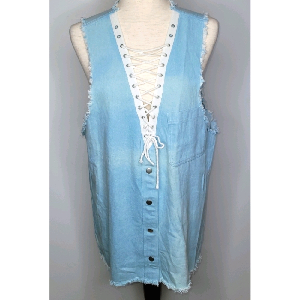 Forever 21 Sleeveless Denim mini dress size small